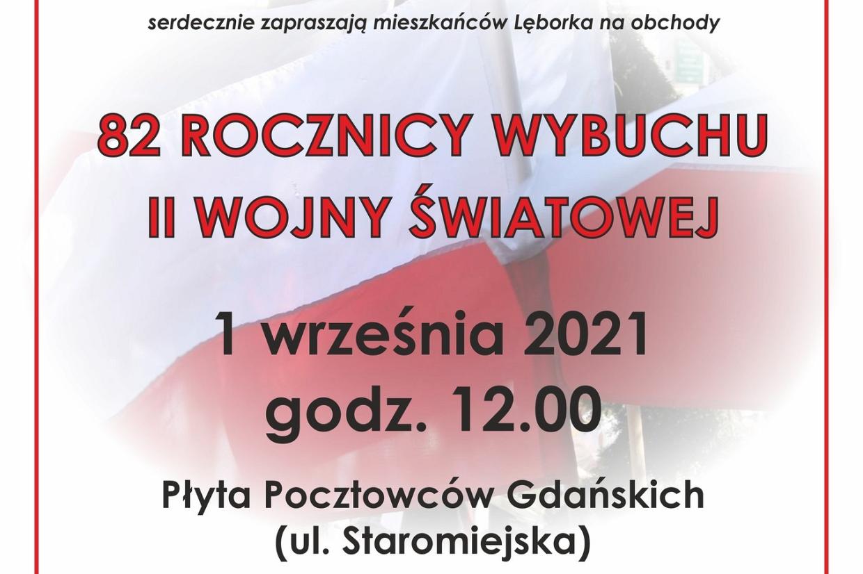 Zaproszenie na obchody 82. rocznicy Wybuchu II Wojny Światowej