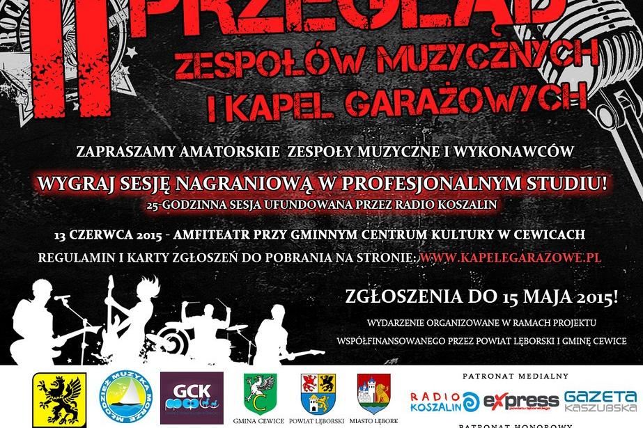 Szansa dla muzycznych amatorów - II Przegląd Zespołów Muzycznych i Kapel Garażowych w Cewicach