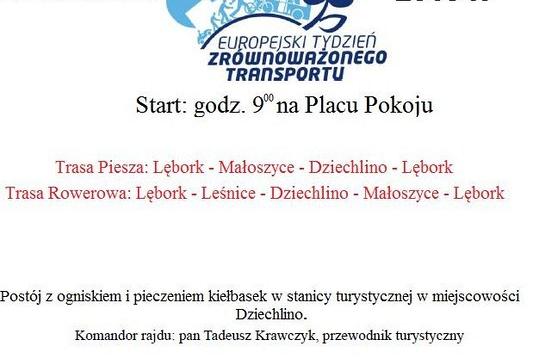 Rajd pieszy i rowerowy w ramach Europejskiego Dnia bez Samochodu