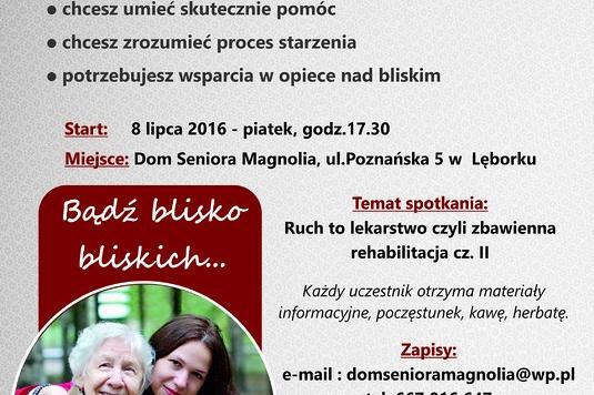 Żyj dla innych – warsztaty dla opiekunów osób starszych i niepełnosprawnych