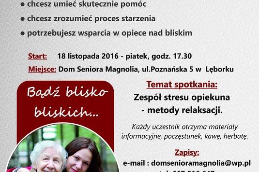 Bezpłatne warsztaty dla opiekunów osób z zaburzeniami dementywnymi