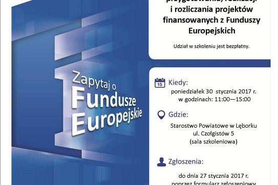 Szkolenie dotyczące projektów unijnych