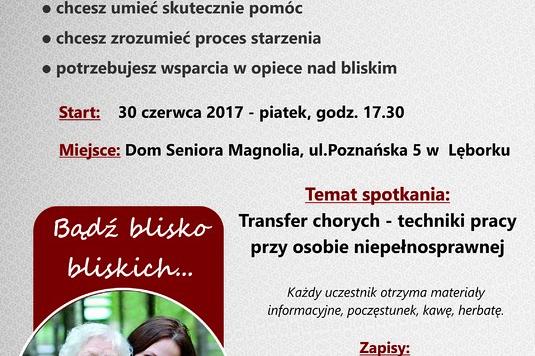 IV spotkanie „Grupa wsparcia dla opiekunów i rodzin osób z chorobą Alzheimera i innymi zaburzeniami dementywnymi