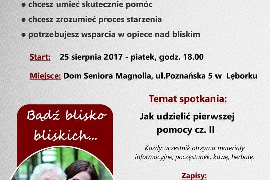 Dom Seniora Magnolia zaprasza na kolejne szkolenie