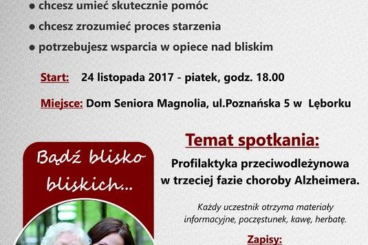 Grupa wsparcia dla opiekunów i rodzin osób z chorobą Alzheimera i innymi zaburzeniami dementywnymi