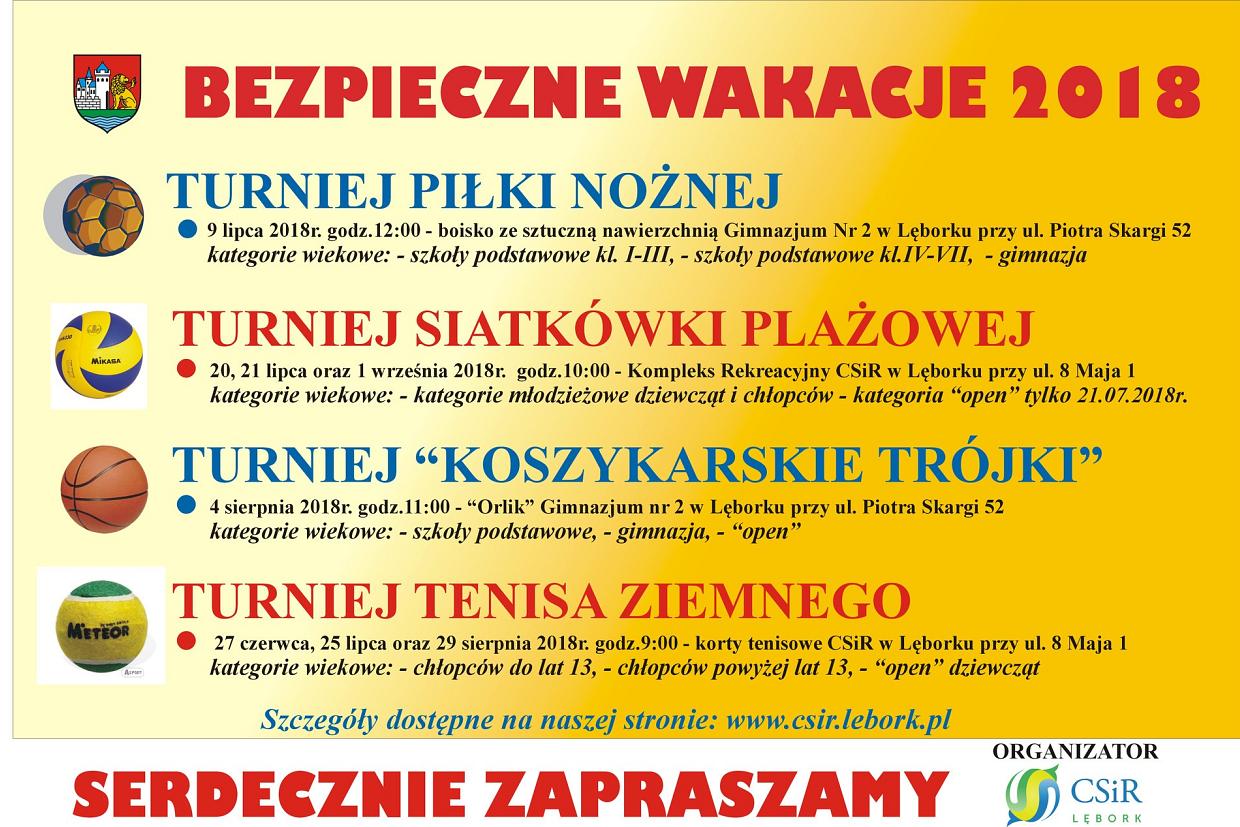 Lęborskie Dni Jakubowe - Bezpieczne Wakacje 2018 - Turniej PIłki Plażowej