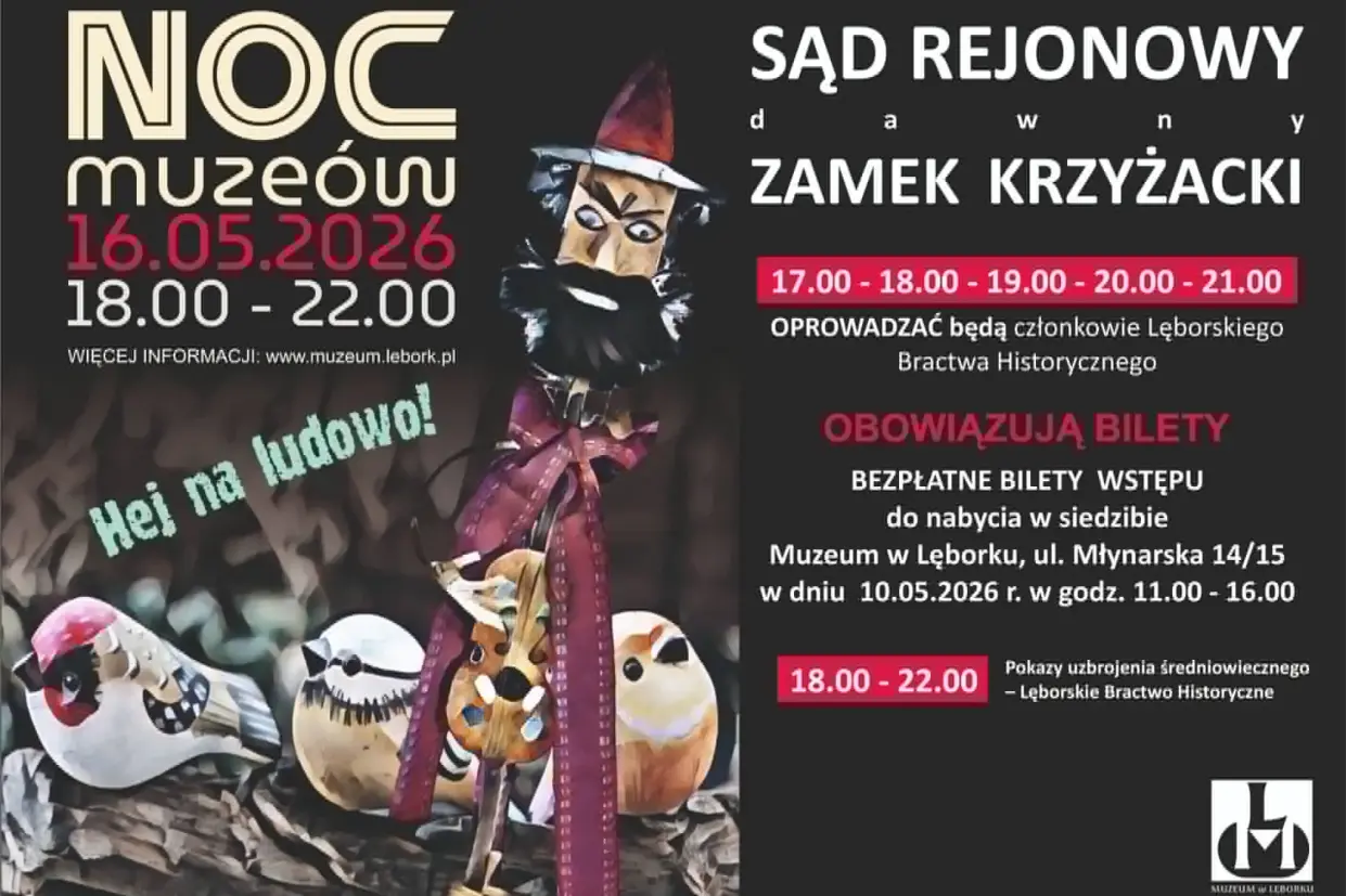 Noc Muzeów w Lęborku – bilety na zwiedzanie zamku