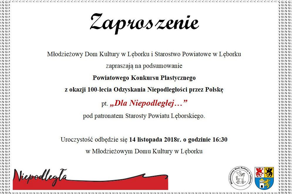 Podsumowanie Powiatowego Konkursu Plastycznego z okazji 100-lecia Odzyskania Niepodległości przez Polskę