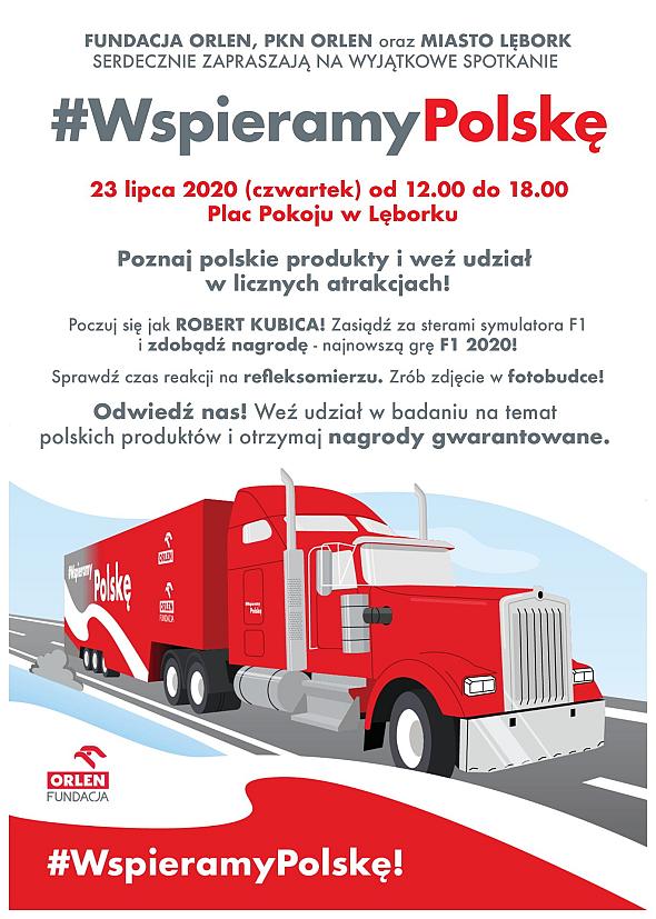 21-metrowa ciężarówka #WspieramyPolskę już 23 lipca odwiedzi Lębork!