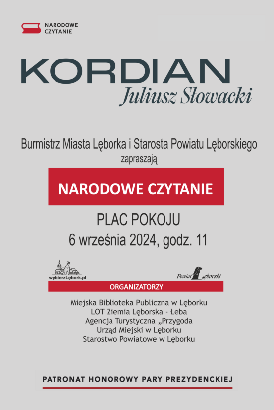 Zaproszenie na Narodowe Czytanie w Lęborku