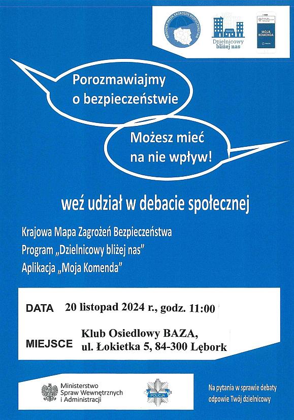 Zapraszamy na debatę o bezpieczeństwie w Lęborku