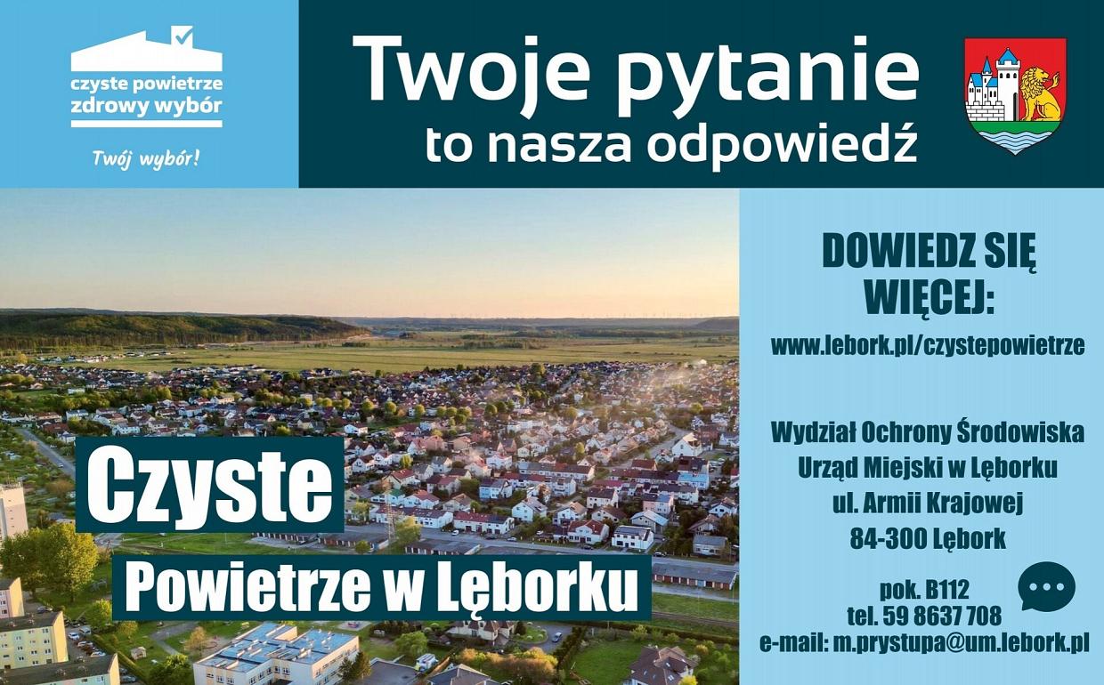 Pożegnaj kopciucha – skorzystaj z dotacji! Miasto Lębork wspiera program „Czyste Powietrze”