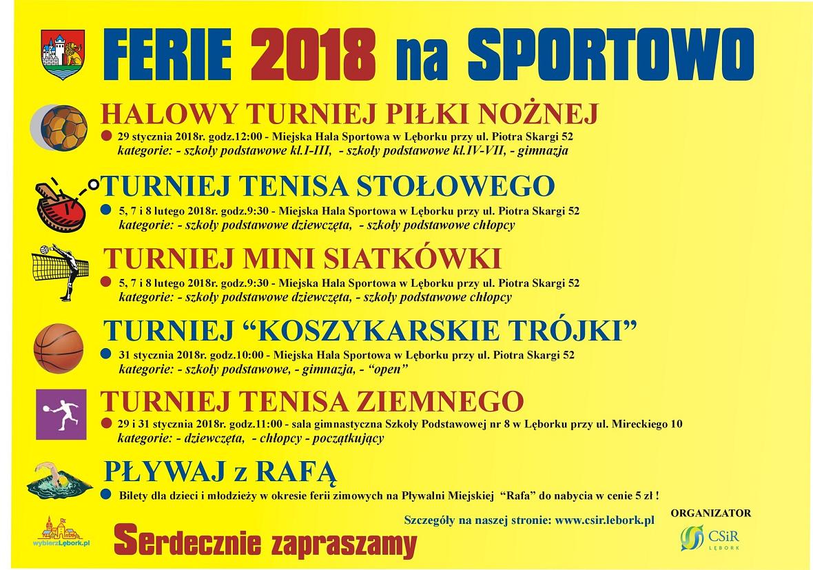 Ferie 2018 na sportowo