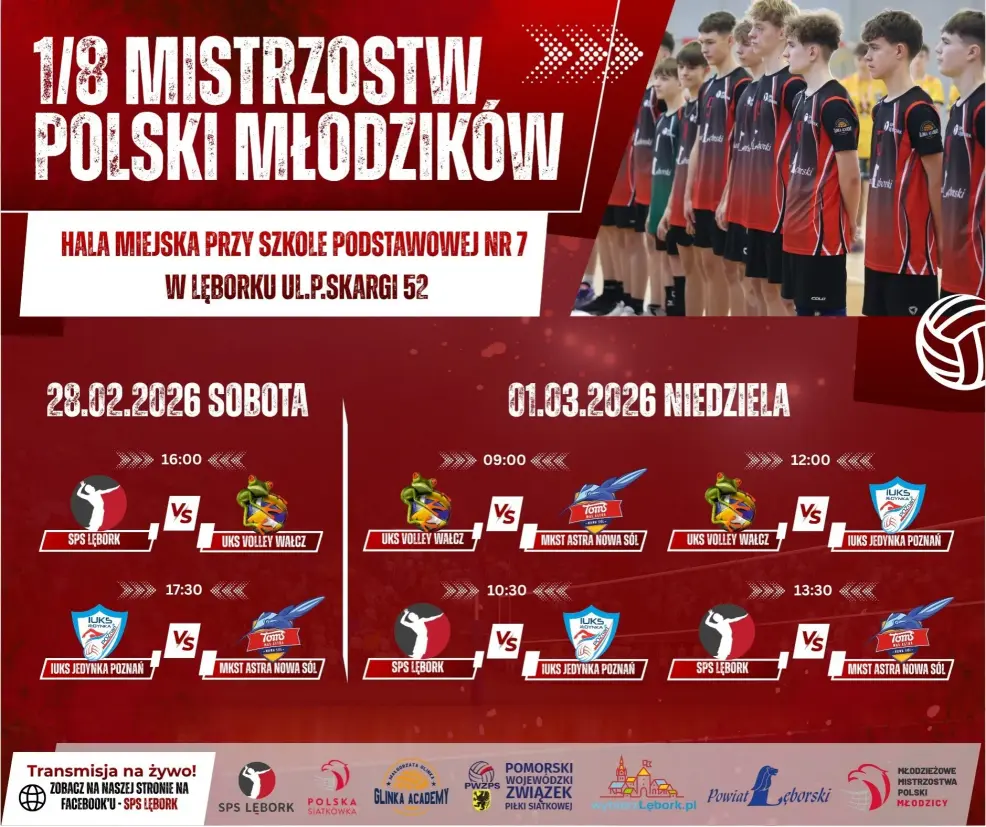 Siatkarskie emocje i wysoka stawka - SPS Lębork walczy o awans do 1/4 mistrzostw Polski młodzików