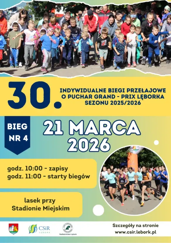 30. Indywidualne Biegi Przełajowe Grand Prix Lęborka – bieg nr 4 już 21 marca