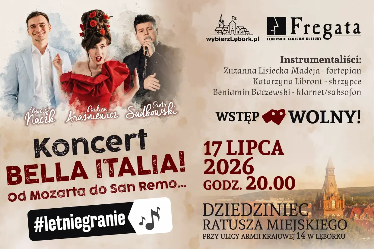 Włoskie melodie zabrzmią na dziedzińcu lęborskiego ratusza