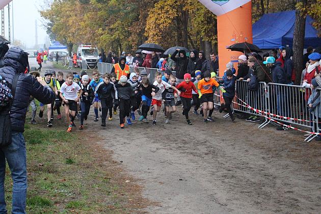 Indywidualne Biegi Przełajowe z okazji Święta Niepodległości w strugach deszczu