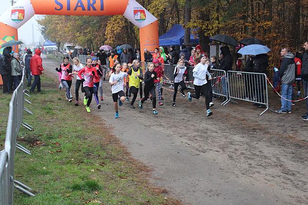 Indywidualne Biegi Przełajowe z okazji Święta Niepodległości w strugach deszczu