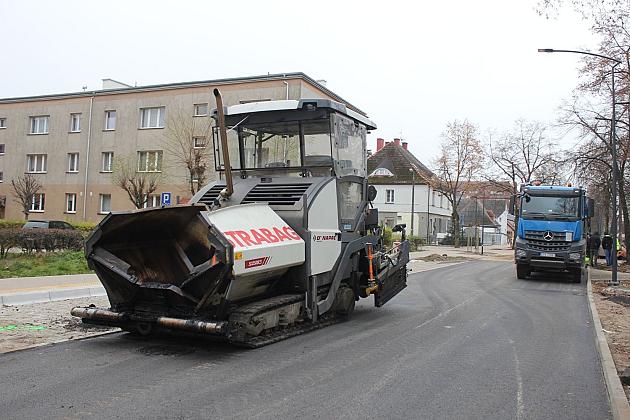 Lęborski Węzeł Przesiadkowy. Front robót na Dworcowej