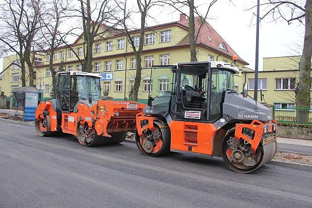 Lęborski Węzeł Przesiadkowy. Front robót na Dworcowej