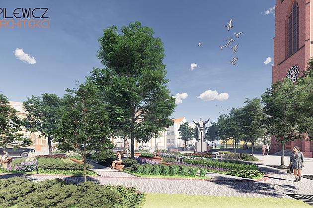 Wizualizacja przebudowy Placu Kopernika. Trwa przetarg