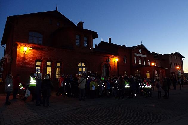 Nocny zimowy rajd po Lęborku