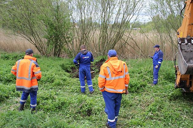 Wodociągowy przewiert sterowany pod rzeką Łebą