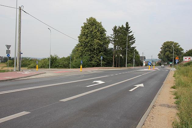 Skrzyżowanie Kossaka z Nadmorską po przebudowie