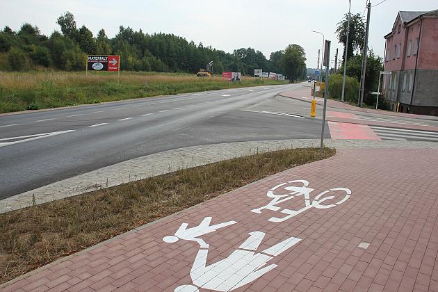 Skrzyżowanie Kossaka z Nadmorską po przebudowie