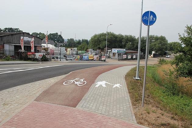 Skrzyżowanie Kossaka z Nadmorską po przebudowie