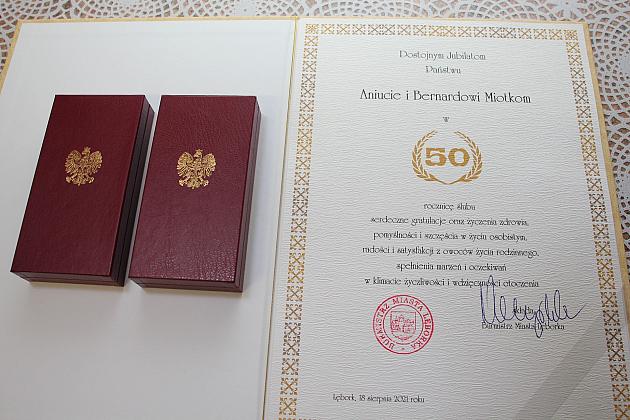 Jubileusz 50-lecia małżeństwa i medal dla Państwa Miotk
