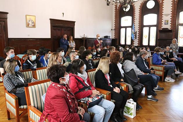 Uczniowie z wymiany z wizytą u Burmistrza