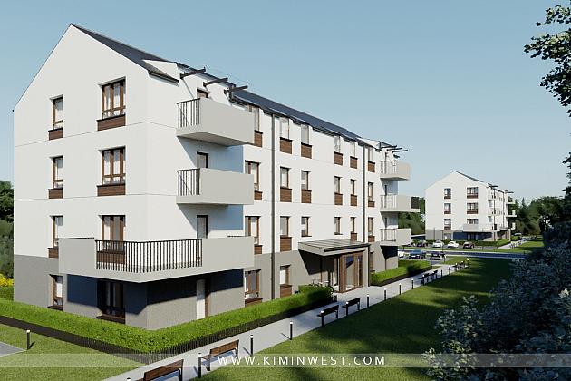 Wizualizacja budynków przy ul. Mieszka I