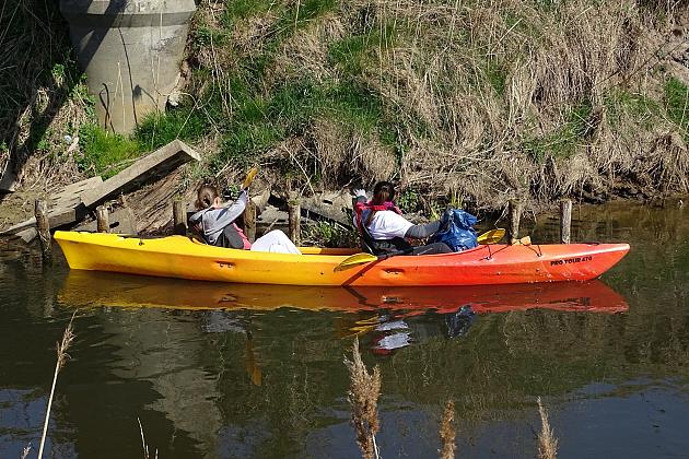 Rzeka Łeba oczyszczona