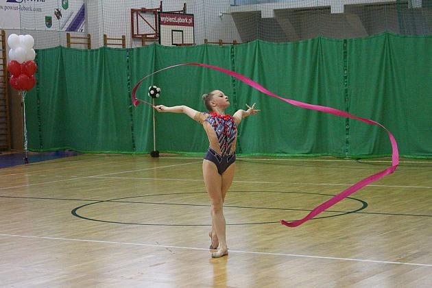 Pokazy gimnastyki artystycznej w Lęborku