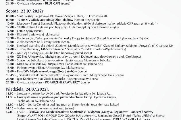 Jakubowy weekend 22-24 lipca 2022