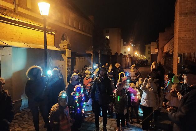 Podziwiali Lębork nocą