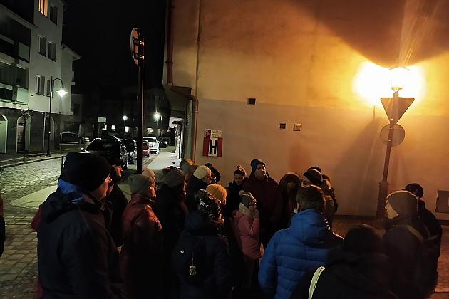 Podziwiali Lębork nocą