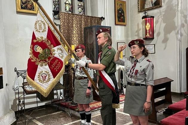 40-ta rocznica nadania imienia generała Stanisława Sosabowskiego 7 Harcerskiej Drużynie Czerwonych Beretów z Lęborka