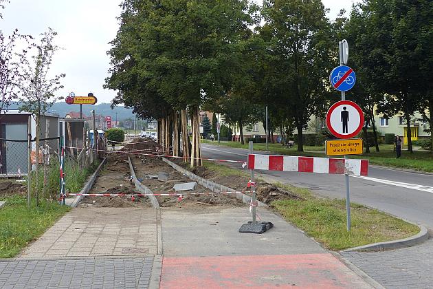Na Wojska Polskiego powstaje ponad 460 metrów drogi rowerowej