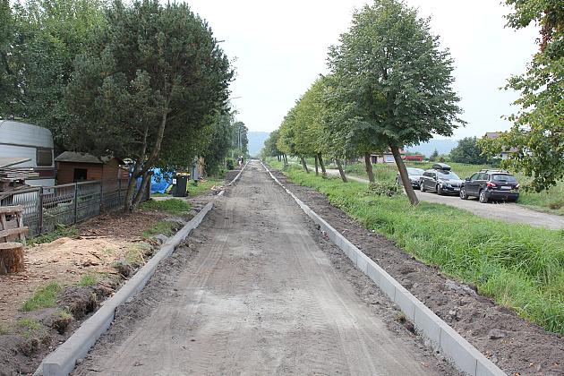 Ulica Myśliwska w budowie