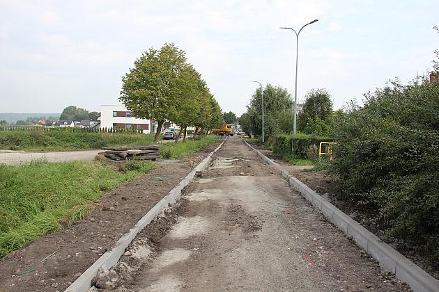 Ulica Myśliwska w budowie