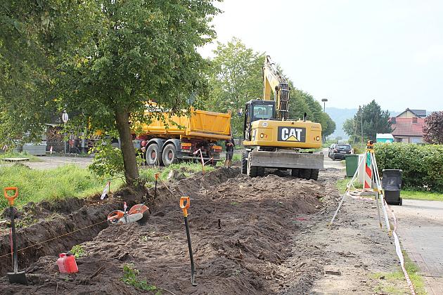 Ulica Myśliwska w budowie