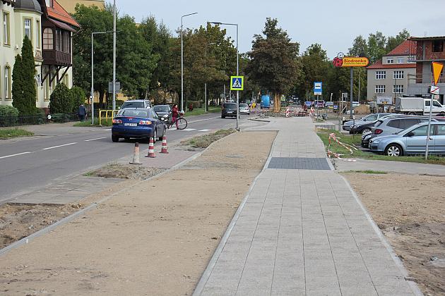 Przy ulicy Wojska Polskiego powstaje droga dla rowerów