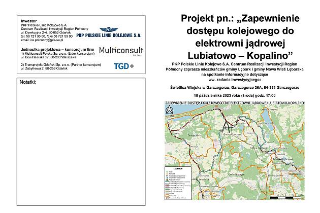 Konsultacje społeczne ws. linii kolejowej do elektrowni jądrowej