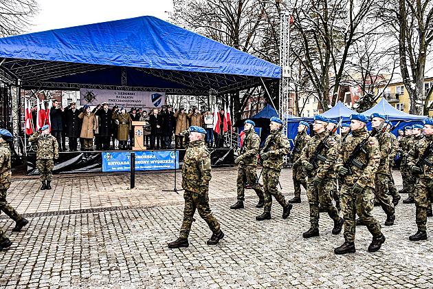 Przysięga wojskowa w 1 Lęborskim Batalionie Zmechanizowanym
