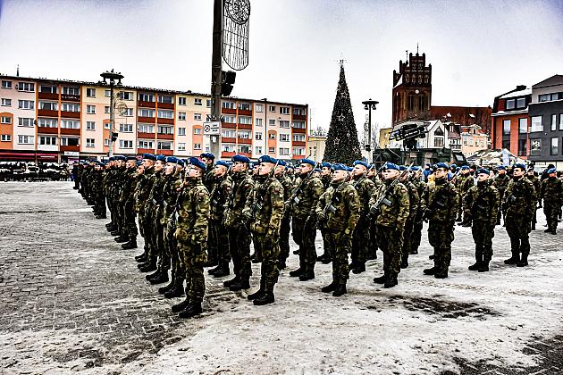 Przysięga wojskowa w 1 Lęborskim Batalionie Zmechanizowanym