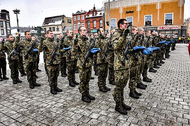 Przysięga wojskowa w 1 Lęborskim Batalionie Zmechanizowanym