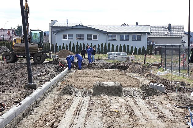 Drogowy łącznik na Sudeckiej w budowie