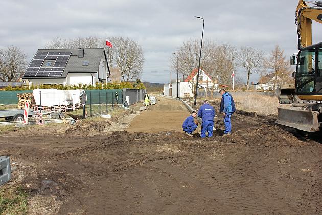 Drogowy łącznik na Sudeckiej w budowie